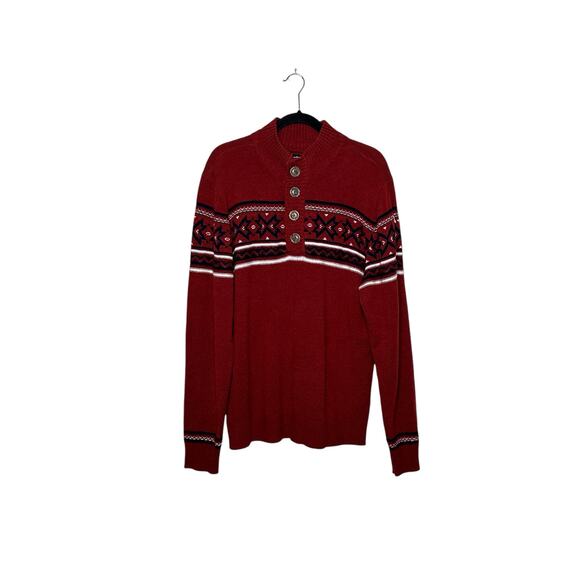 Buffalo men jeans red winter sweater size XL - Picture 11 of 11